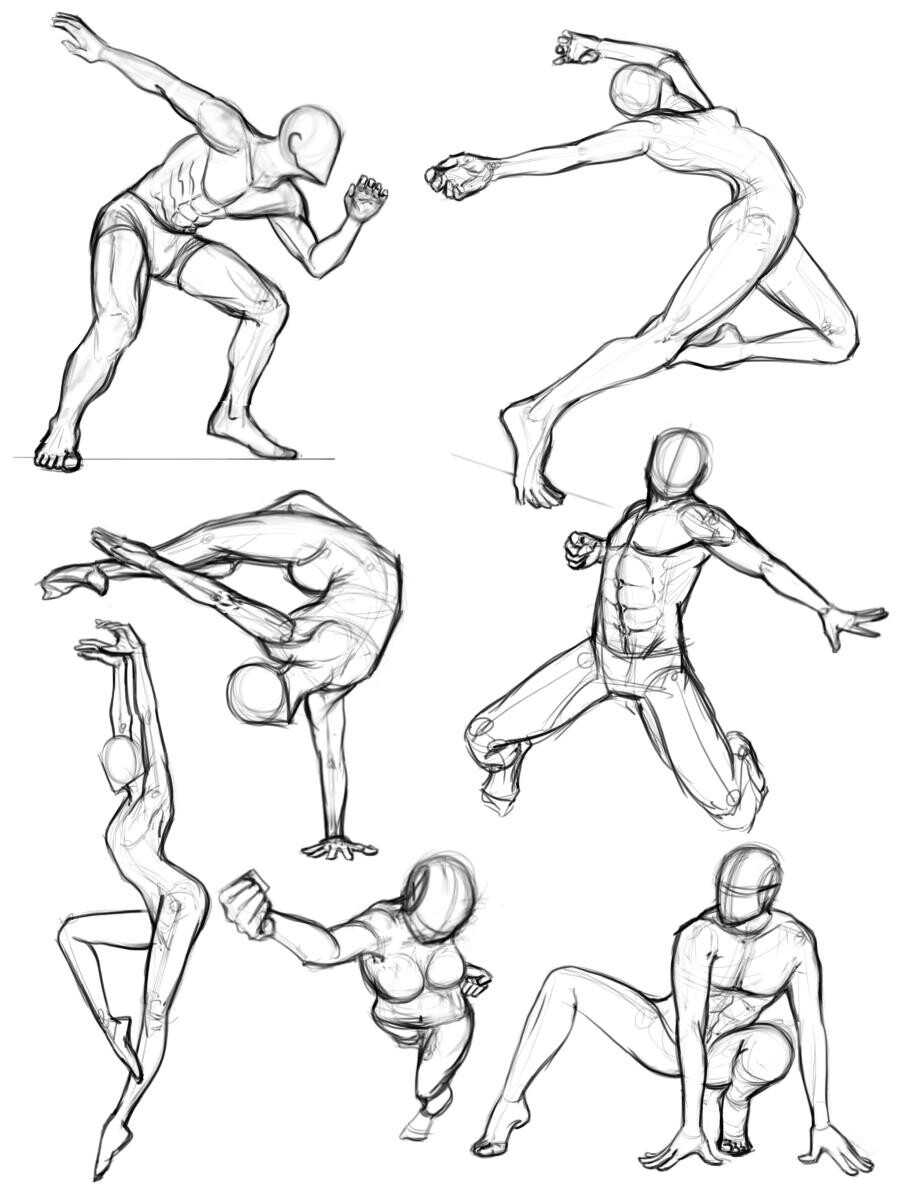 ArtStation - Anatomy sketches