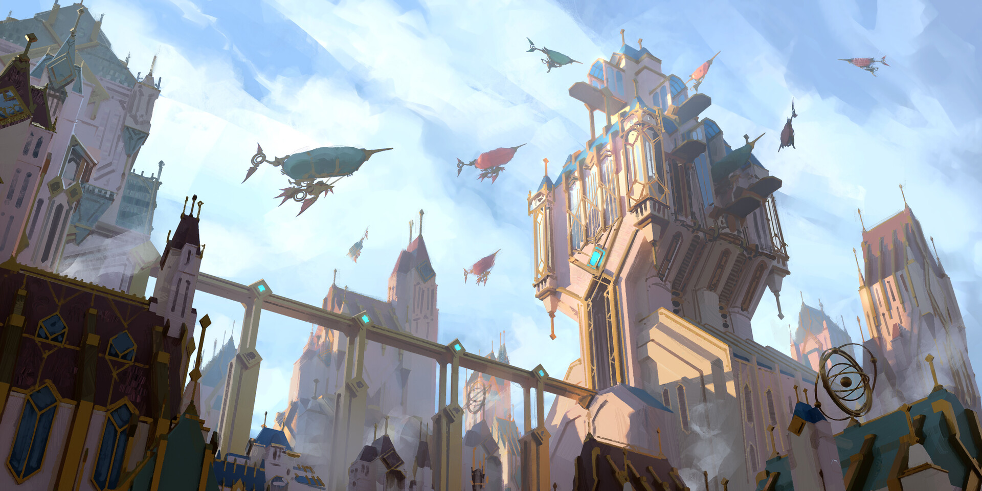 ArtStation - Legends Of Runeterra - Piltover Airship Station