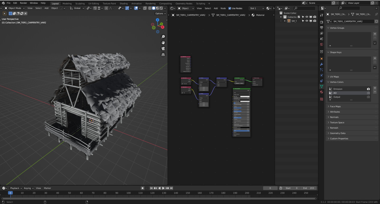 Ambient Occlusion bake output.