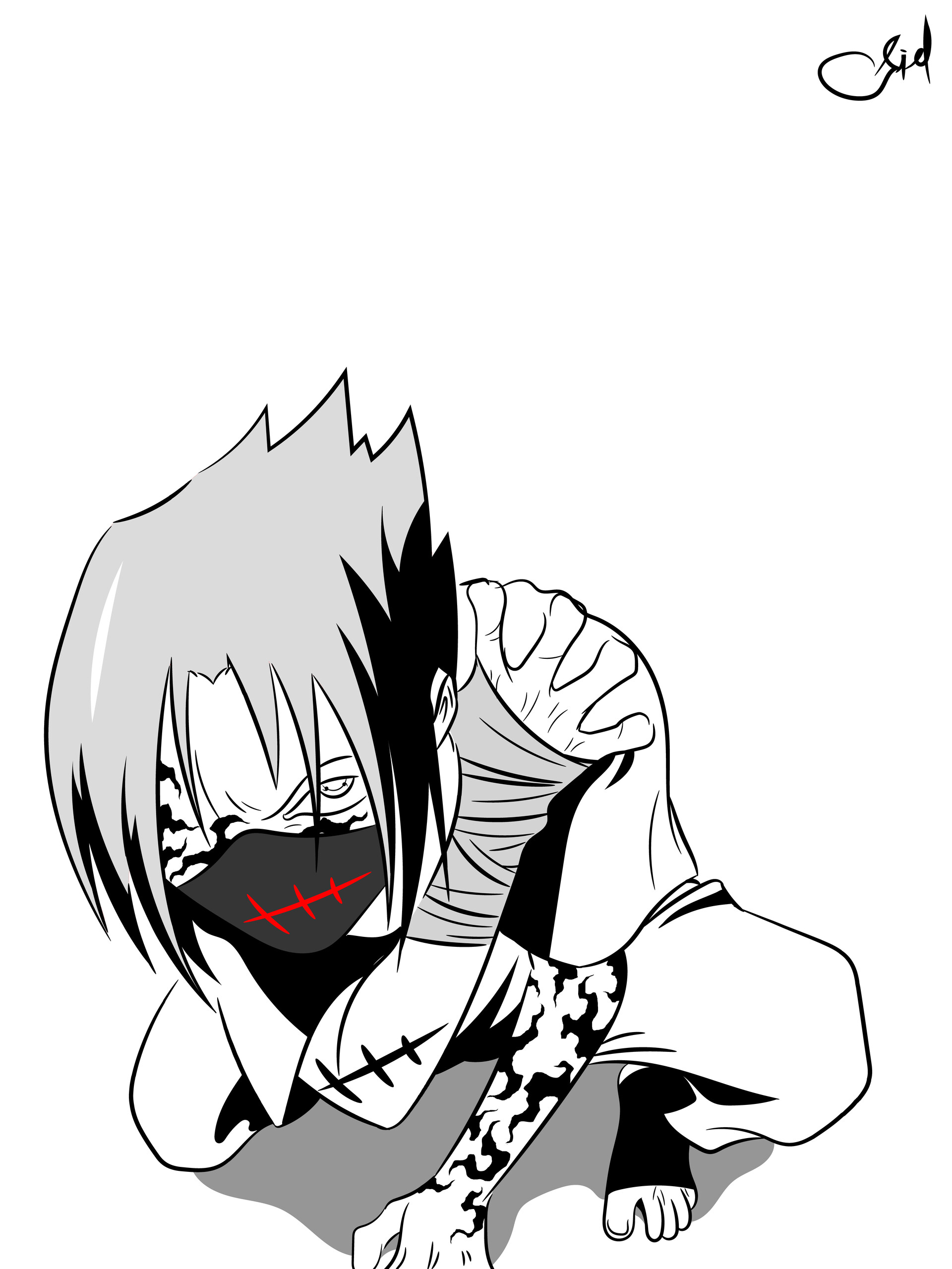 ArtStation - Sasuke Uchiha [curse mark trigger-off]