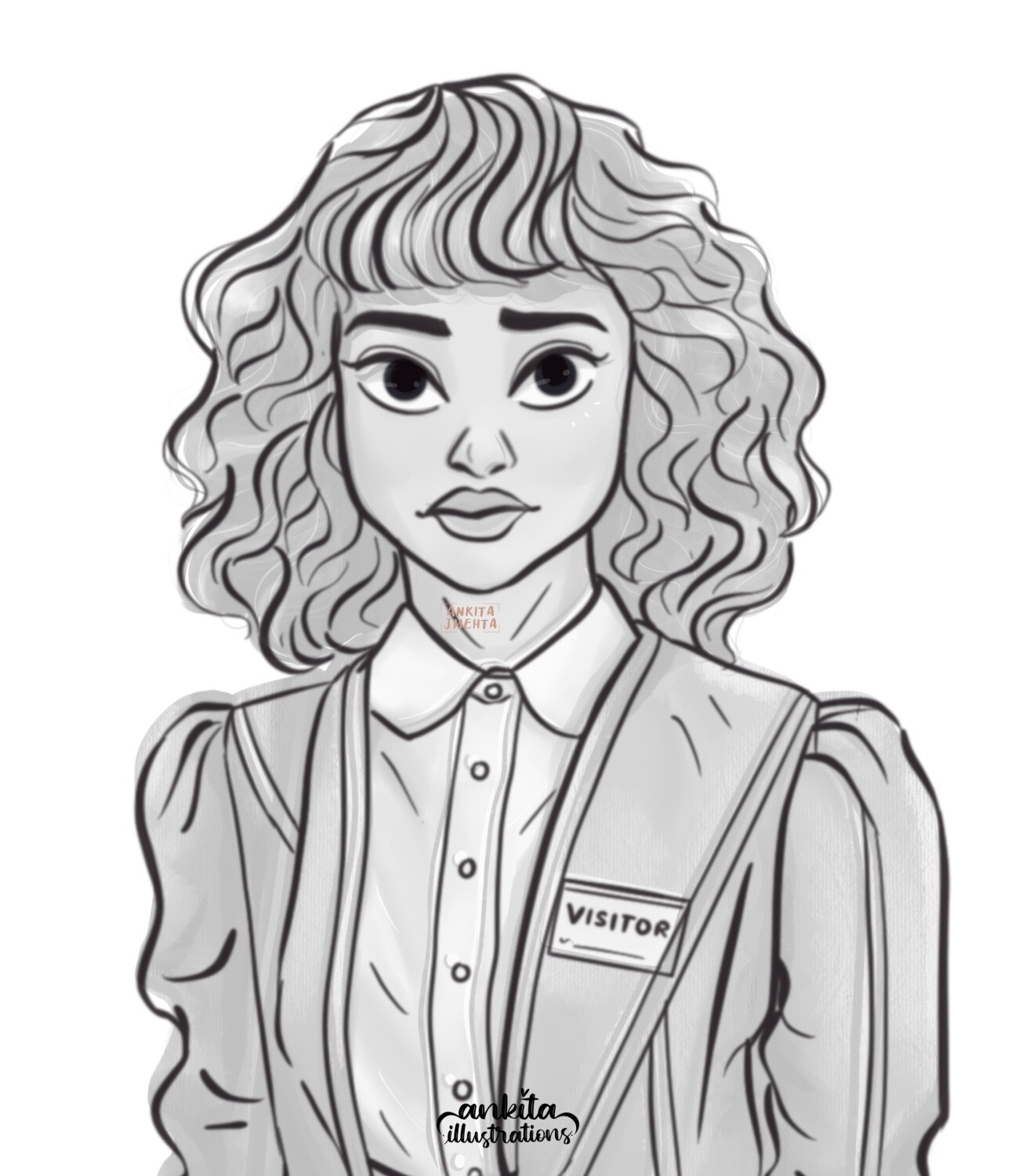 Ankita j mehta nancy wheeler stranger things fan art
