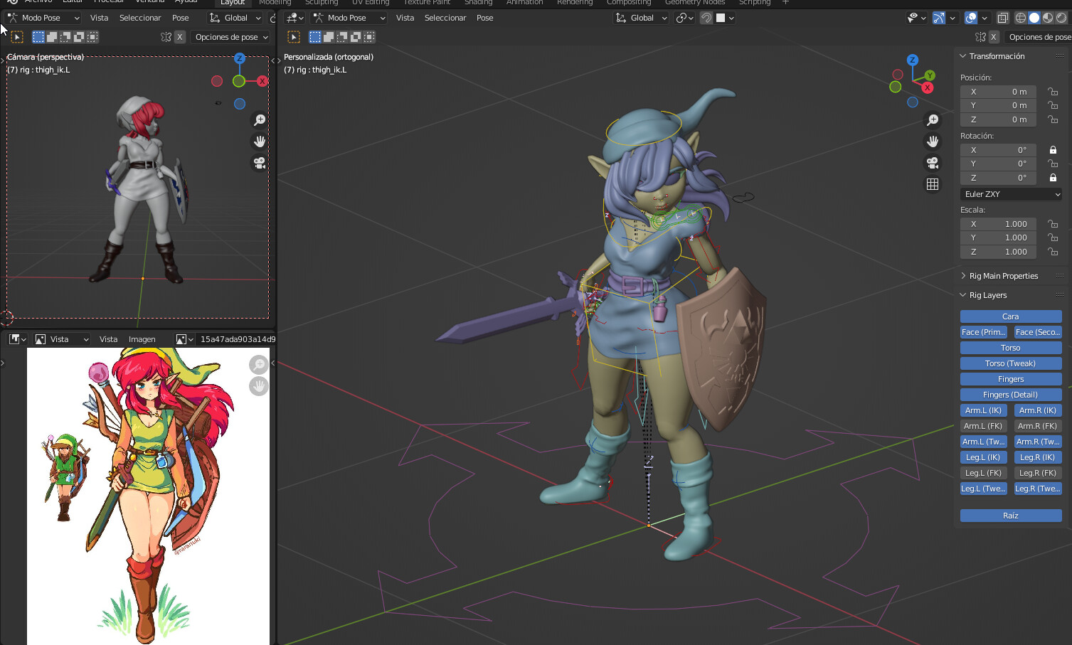 Vista desde Blender.