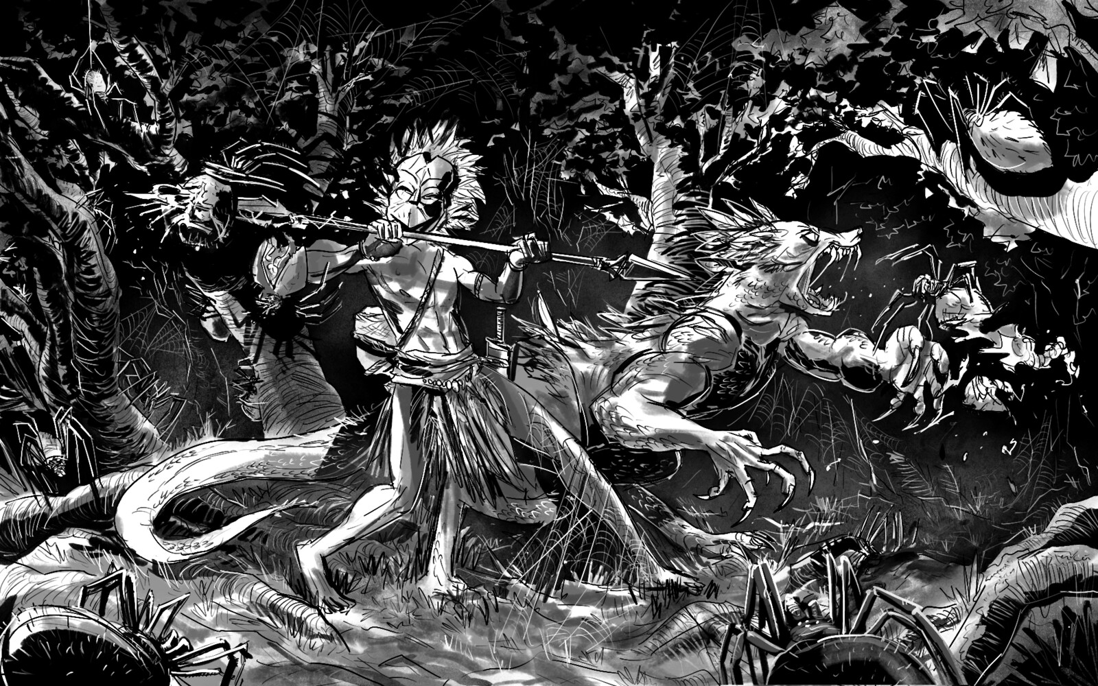 Grim Tides Illustrations - Hunter