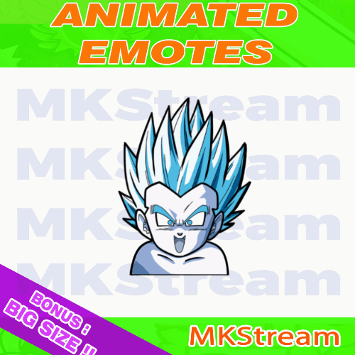 ArtStation - Twitch animated emotes dragon ball gogeta blue kamehameha gg