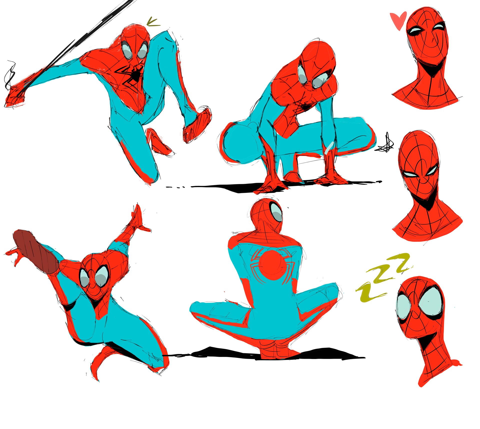 ArtStation - Spider-Man poses