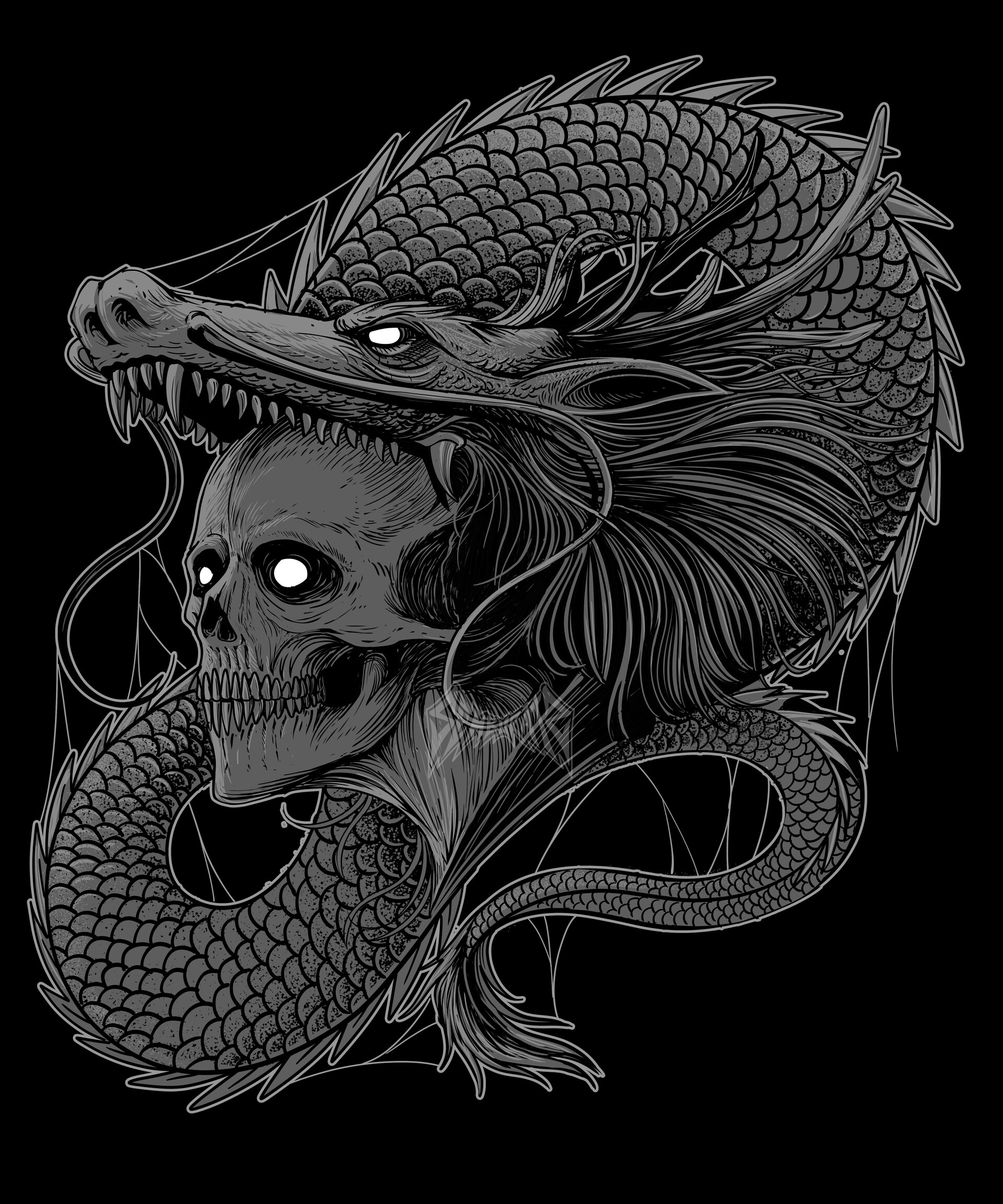 dragon skull half sleeve! #dragon #dragonmother #skulltattoo #dragonta... |  TikTok
