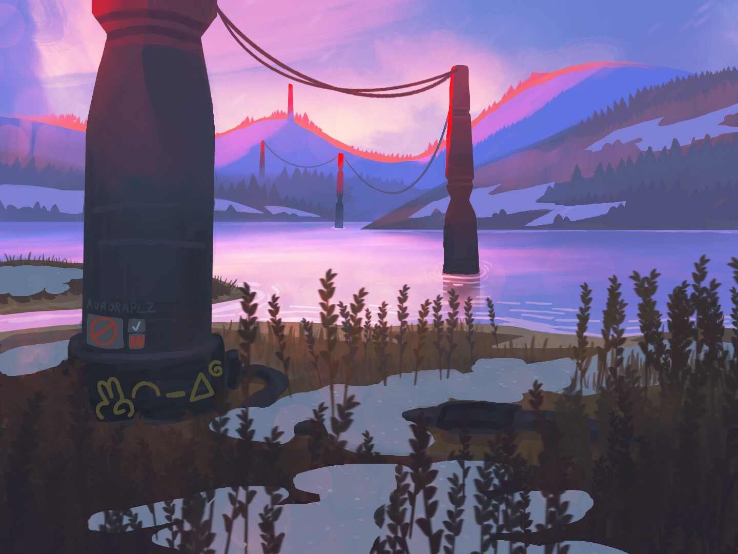 Lake scene concept art