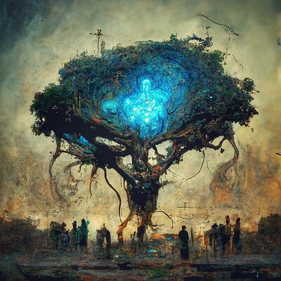 Emmanuel henne 8d42cf74 3c71 4d5e b46a 823823096bd5 emme tree of life with glowing blue veins of energyby craig mullins 01