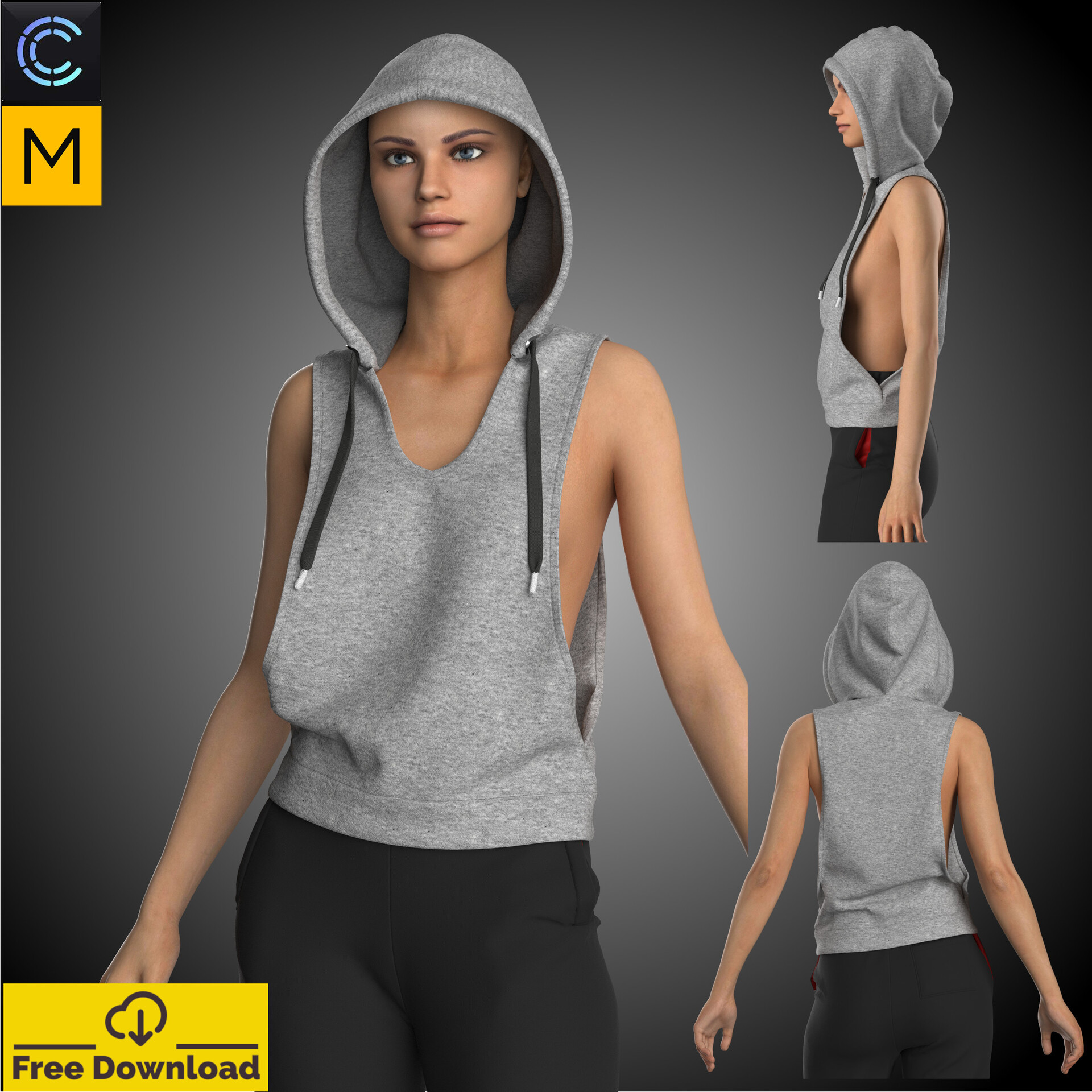 Cut out hoodie Clearance