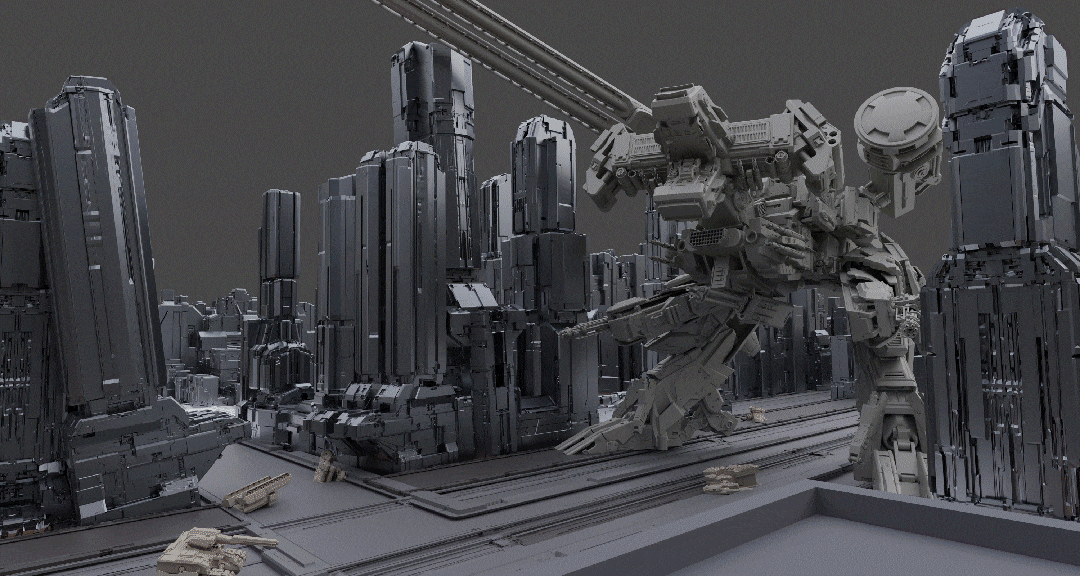 Artstation A Metal Gear Rex Storming A Sci Fi City