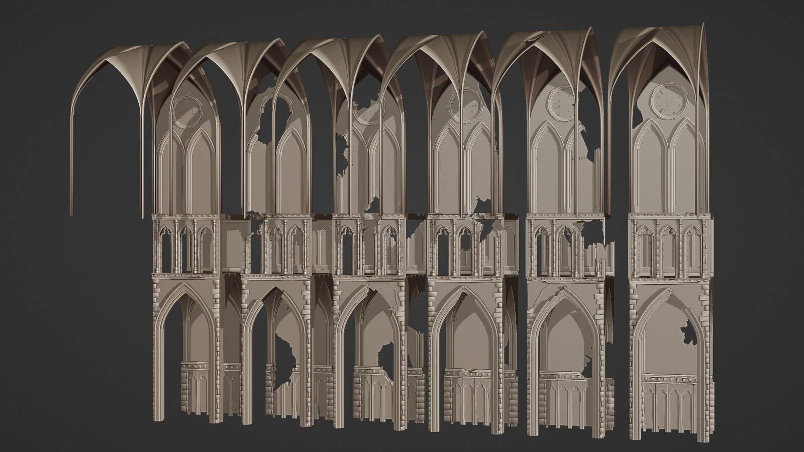 Hallway variations, blender screengrab