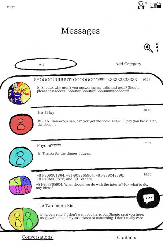 Endeavor's Message Board