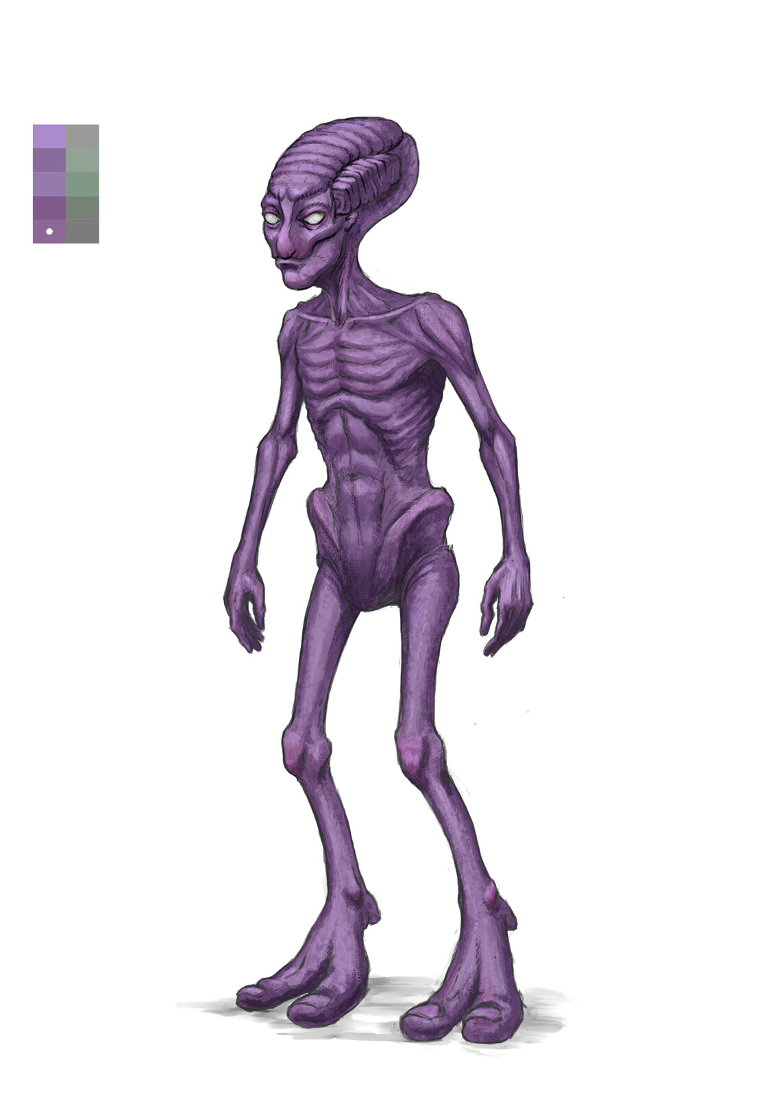 Caen
(male of species).

Average Stats: 
Height: 1.55m 
Weight:  65kg
Life span average: 150 years

Vaks share a homeworld with the Tarrgg, while genetically very similar they are physically weaker but highly intelligent.