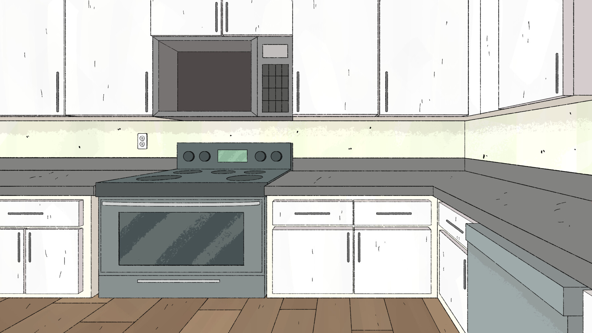 ArtStation - White Kitchen - Side