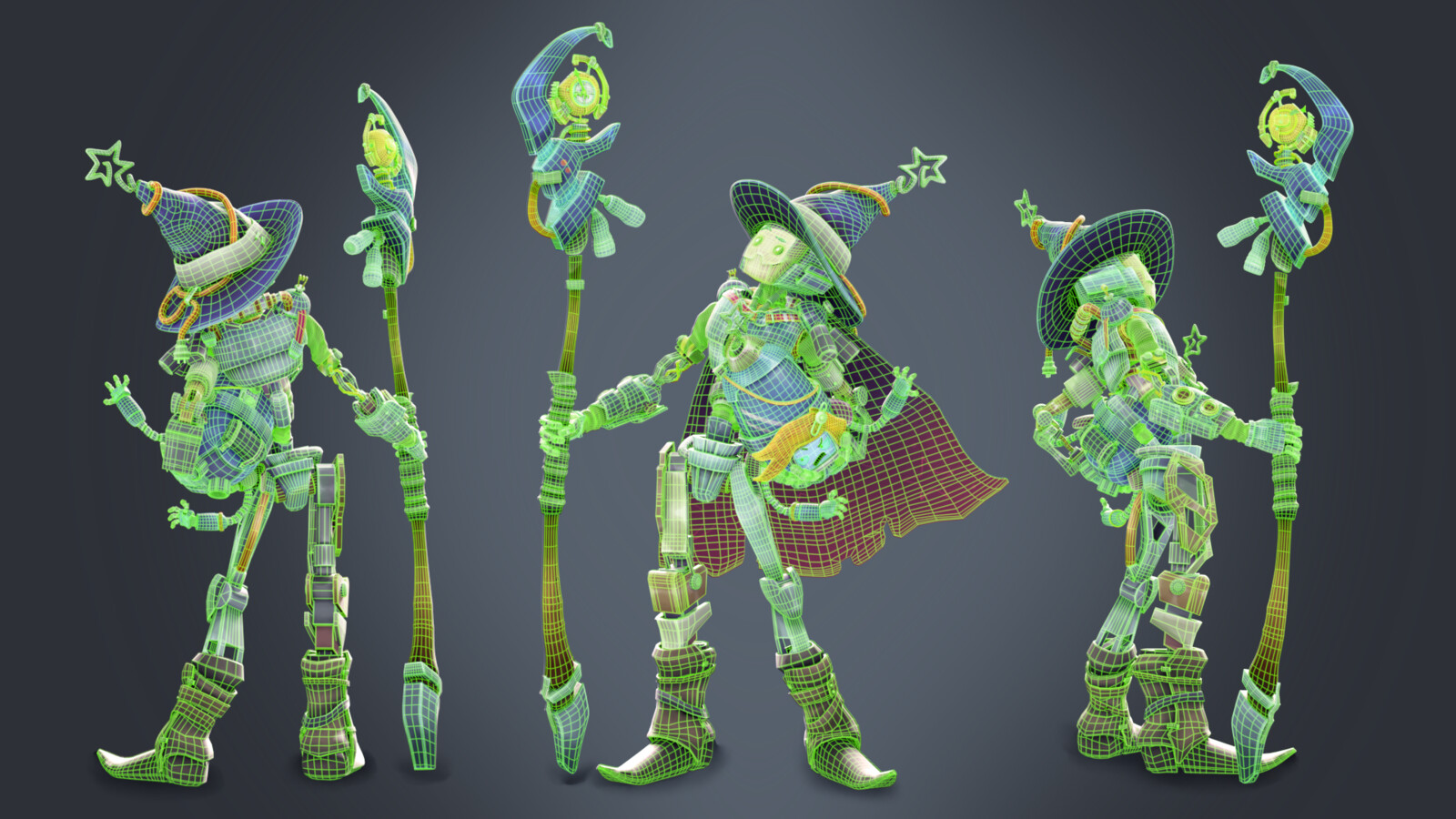 Character Turnarounds wireframe