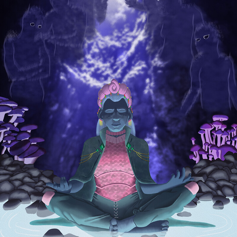 Queen Yoza in Meditation
