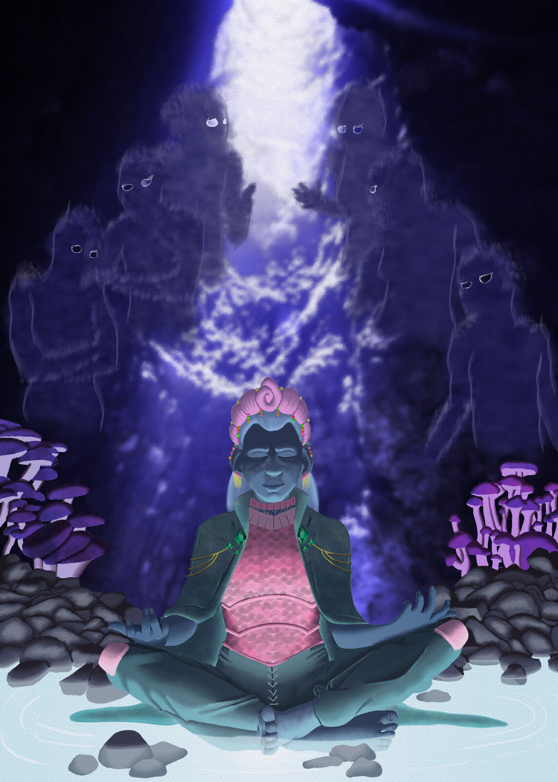 Queen Yoza in Meditation