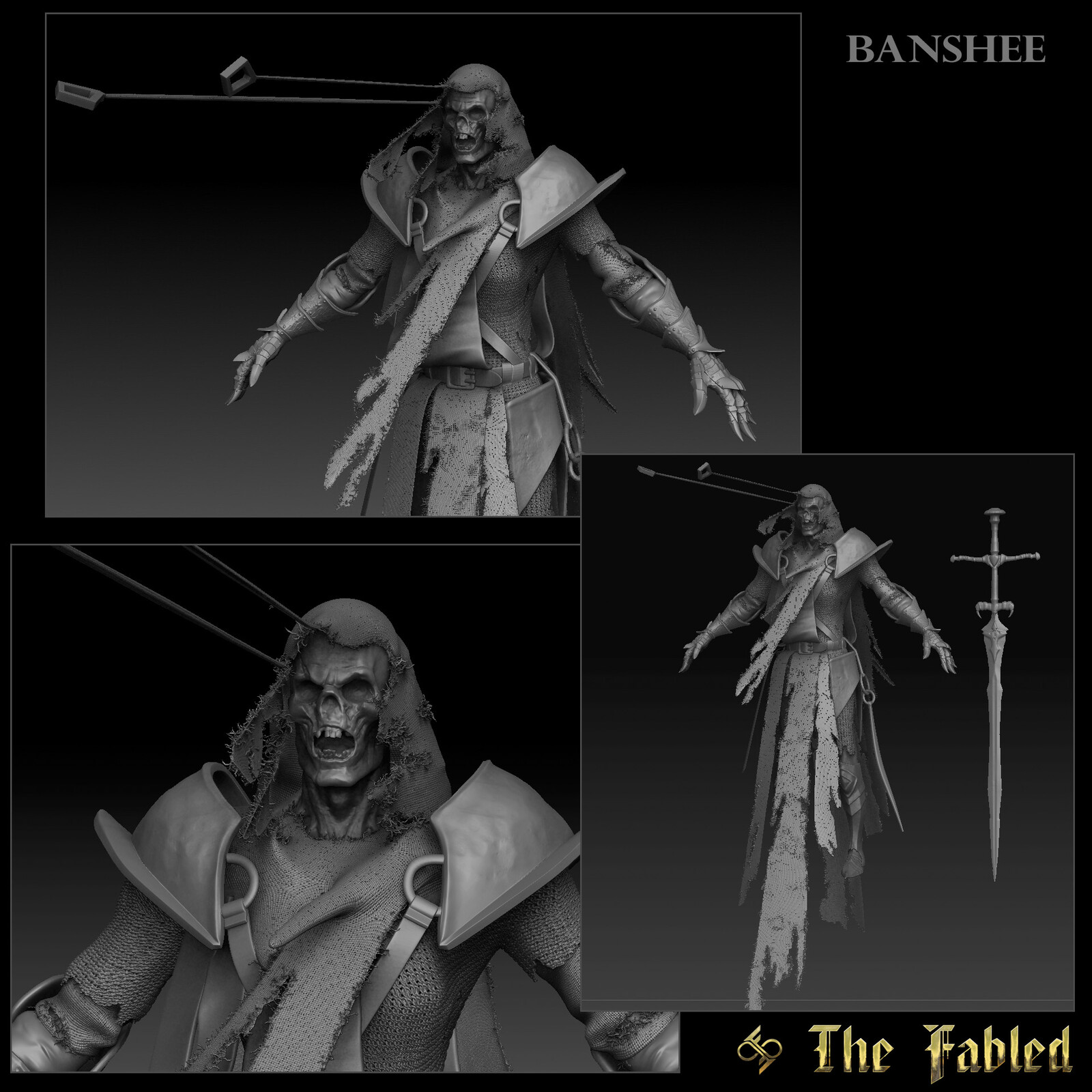 Banshee is a scary boss. You don't want to know her lovely hug. You can meet her in the upcoming PC game called: The Fabled