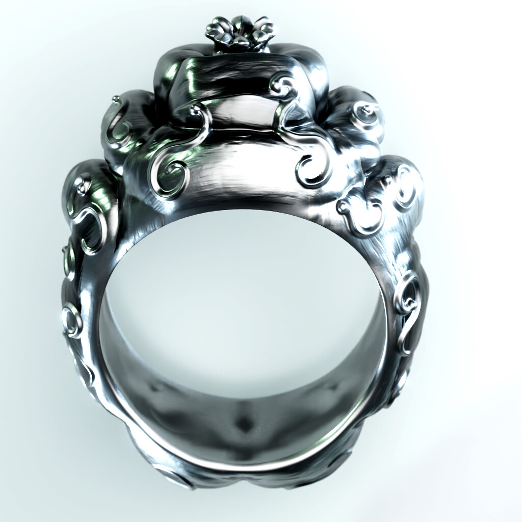 Render of the ring using Arnold for Maya