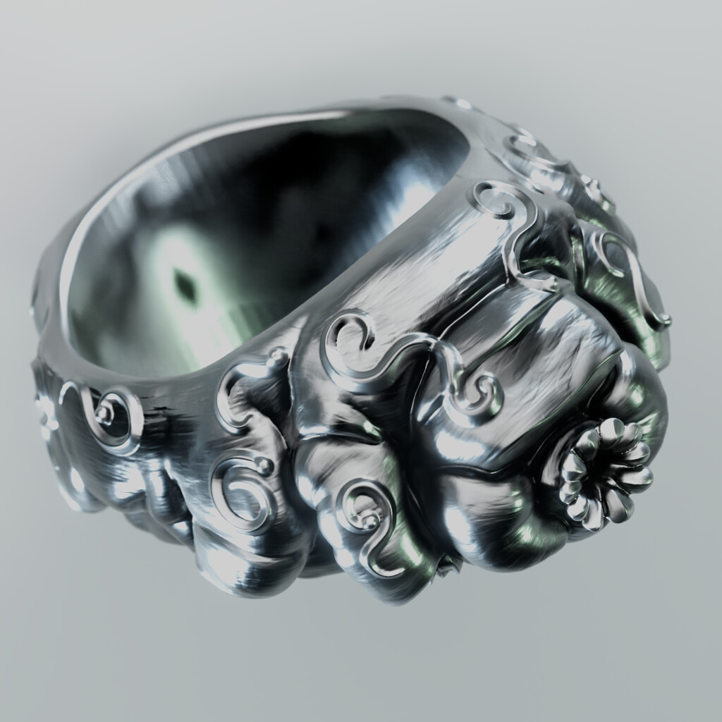 Render of the ring using Arnold for Maya