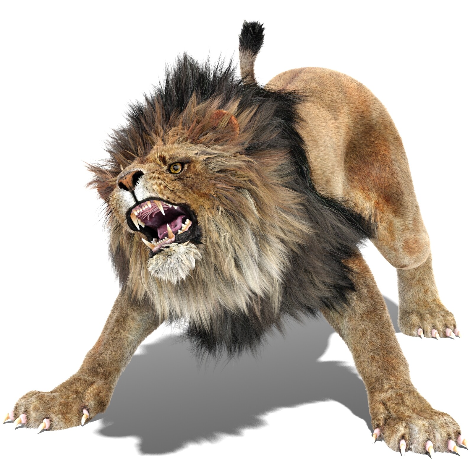 ArtStation - Lion 3d Model Animated with Fur