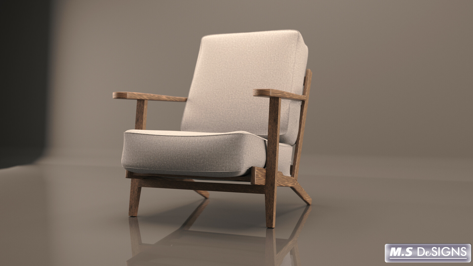 ArtStation Wooden Framed Lawn Chair