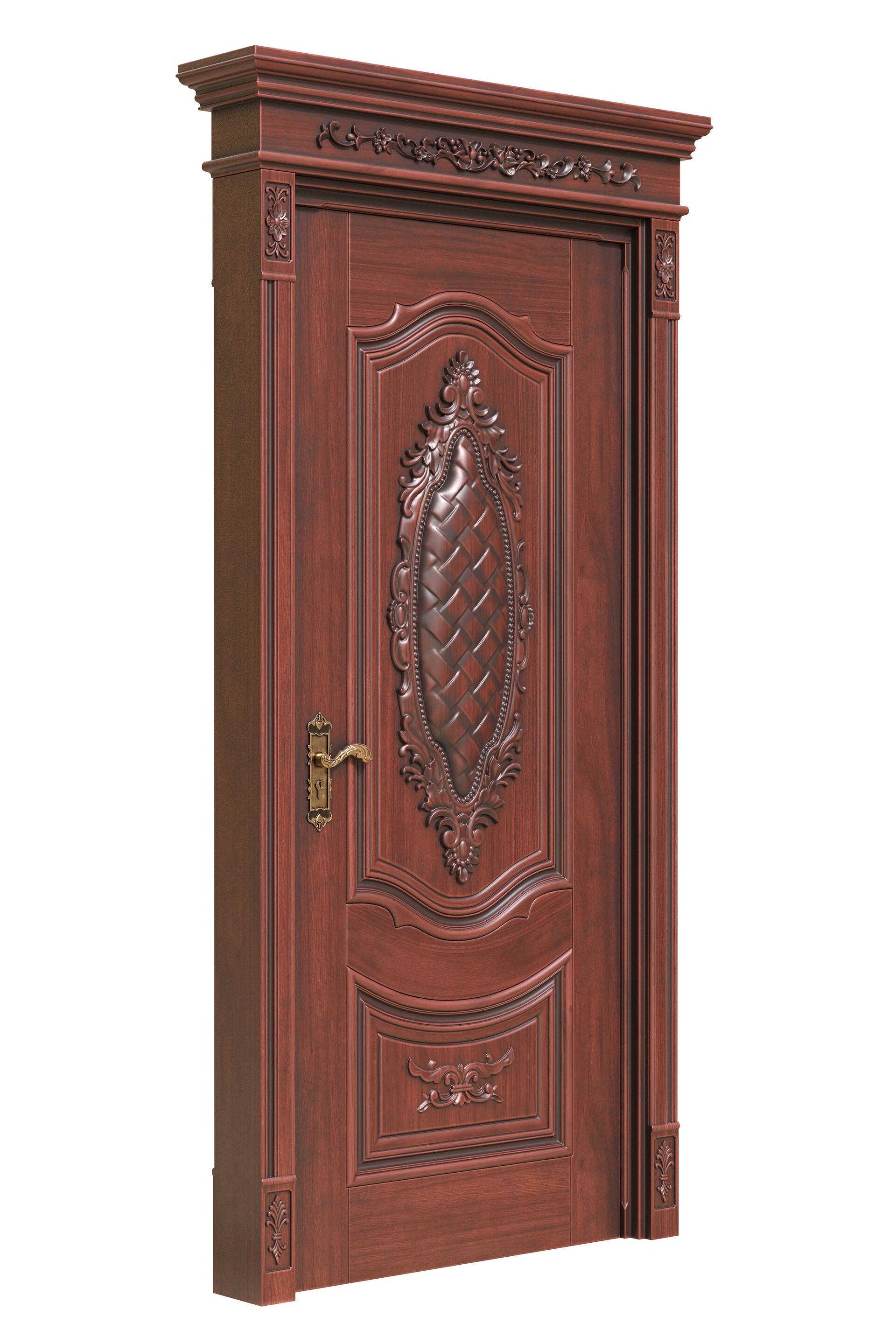 Junjing Huang - №332雕花木门建模渲染教程