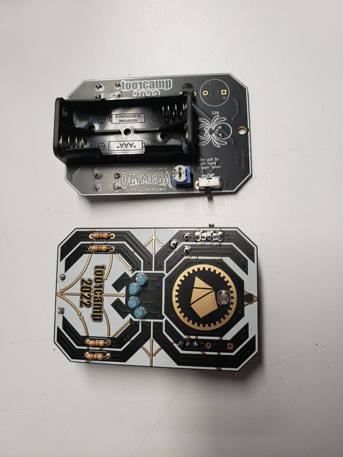 Assembled badge