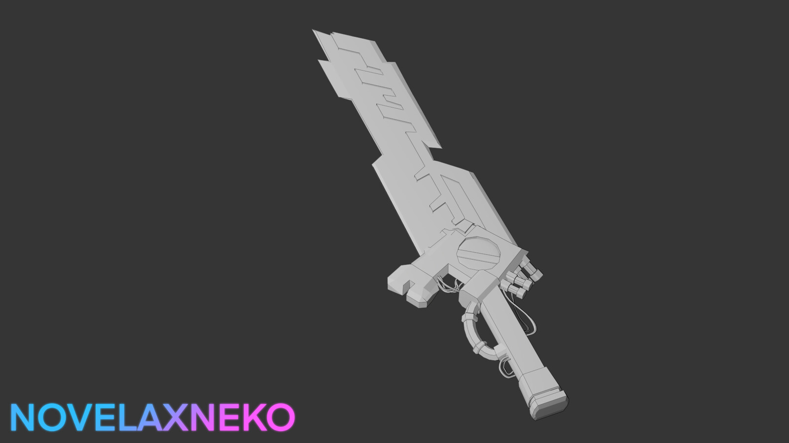 Grayscale render before textures.