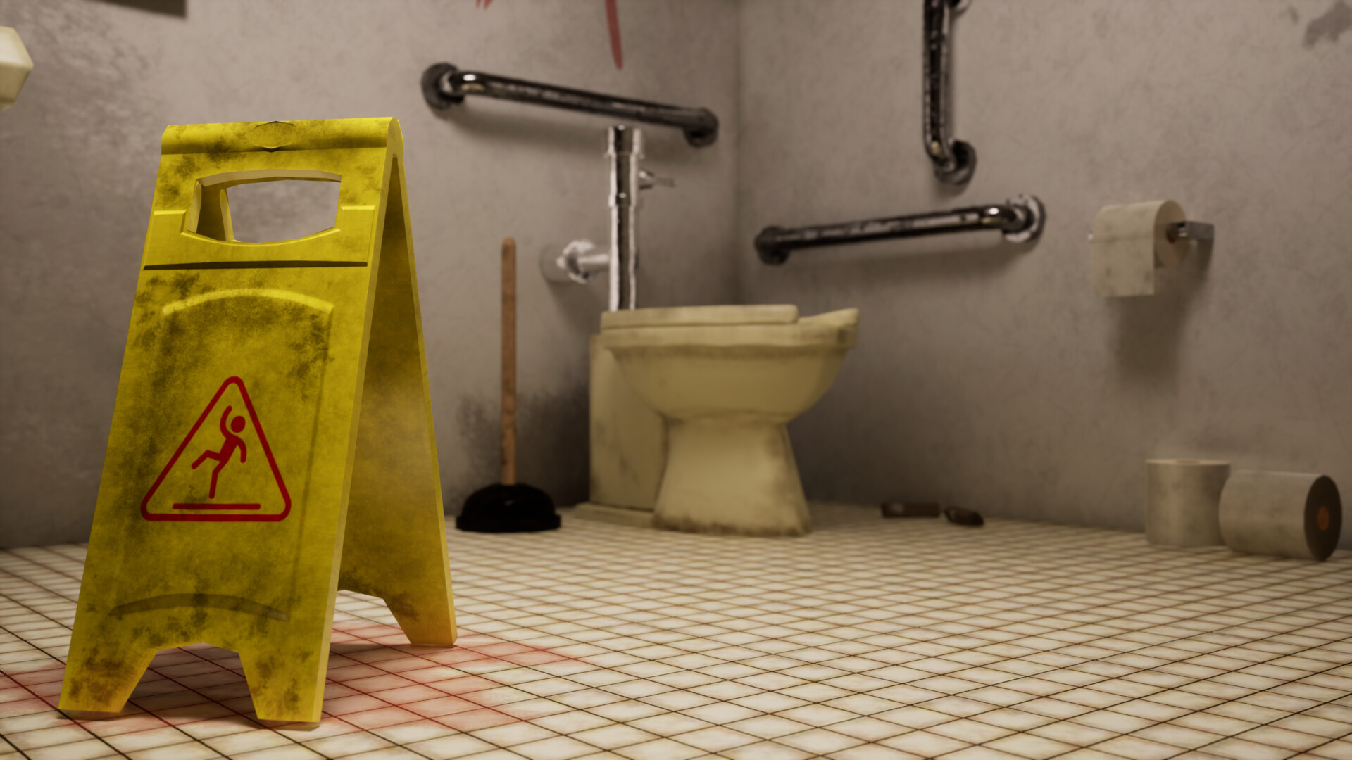 ArtStation Thee Gas Station Bathroom