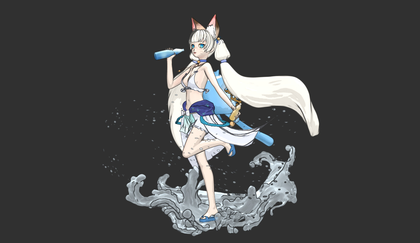 時方 L 水色波子