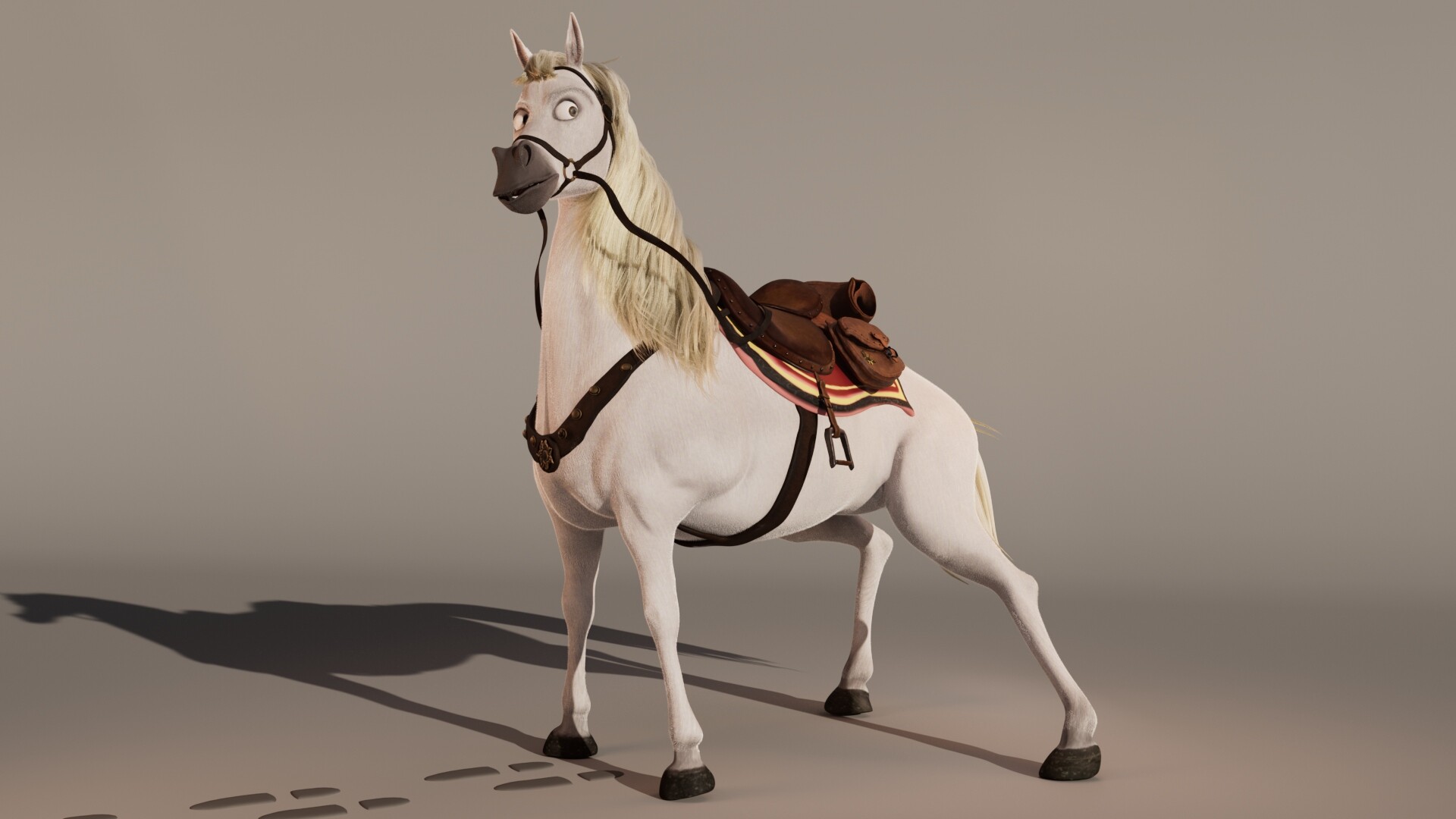 ArtStation - 3D Model and Animation Maximus, the horse - inspired by  Disney's movie 