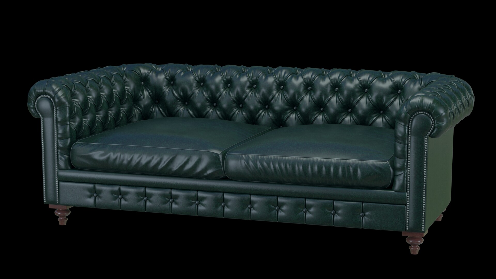 ArtStation Green chesterfield sofa