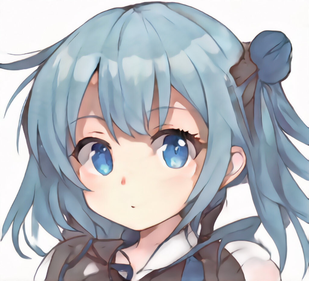 ArtStation - Blue haired anime girl