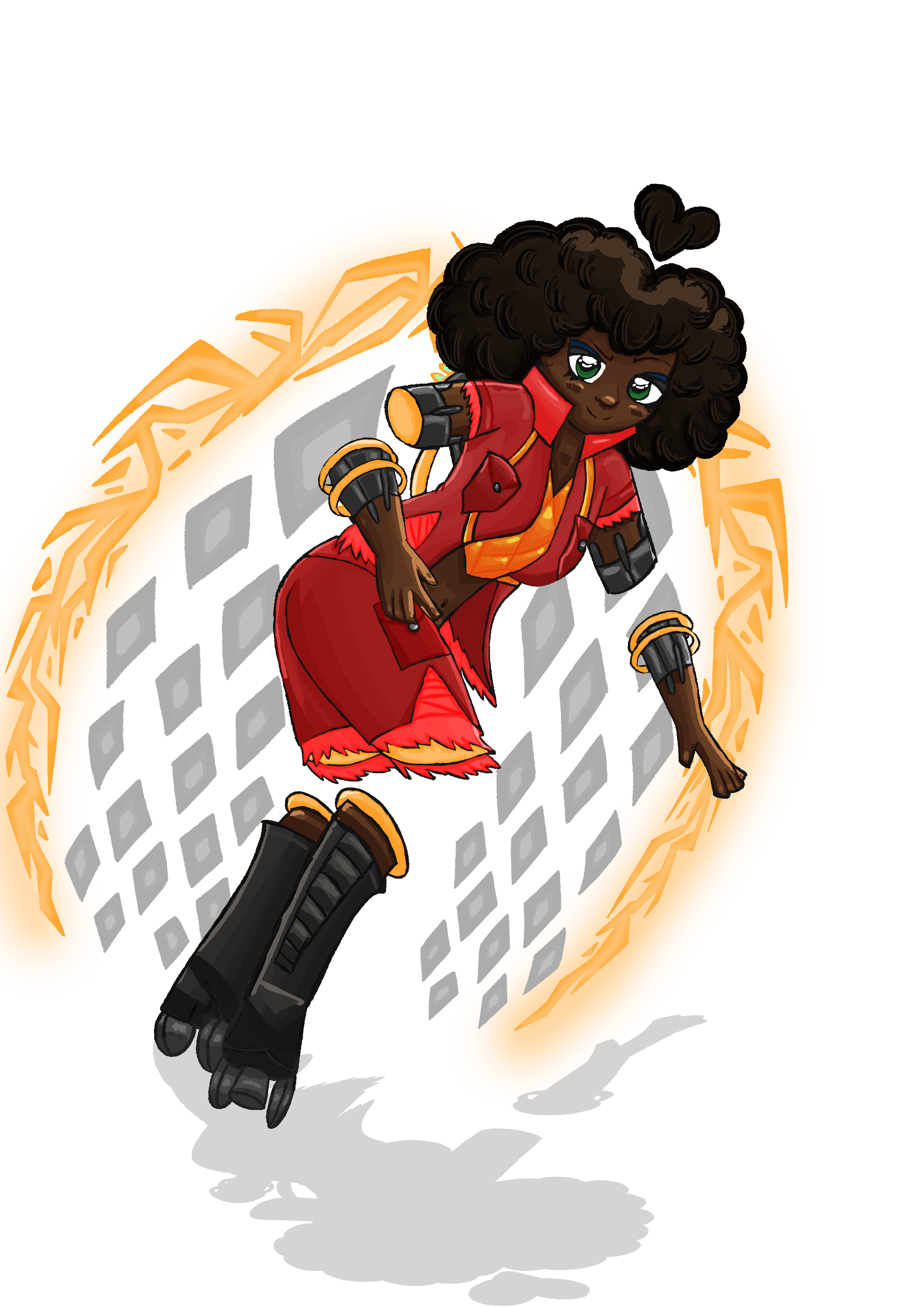 Edited piece (original colours were too bright and did not reveal shading very well).