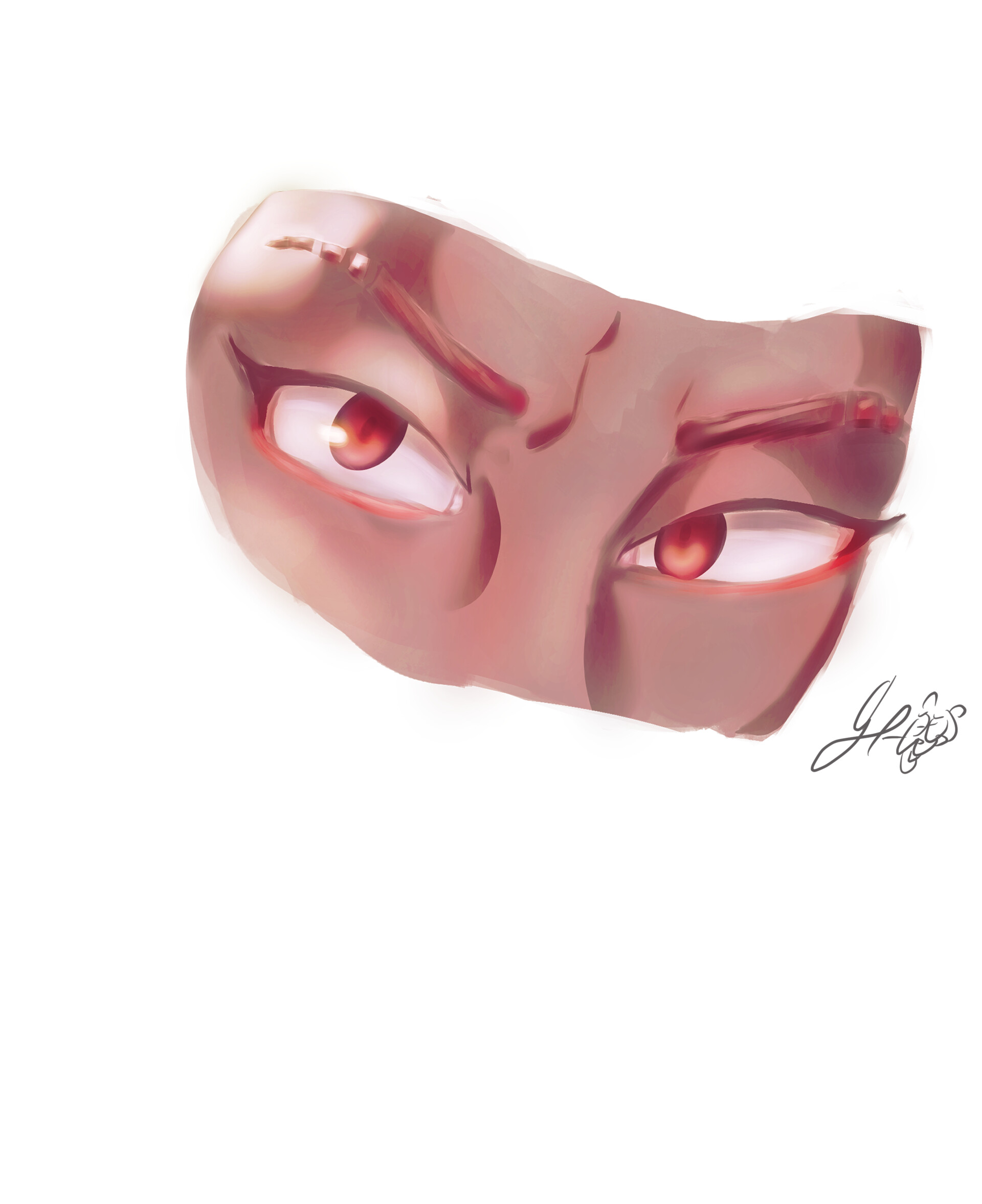 Male anime eye study