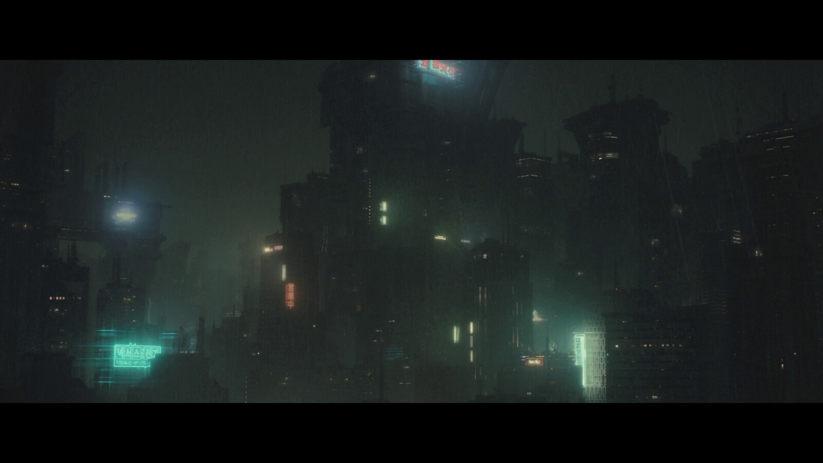 Either i built and did additional concepts or touched pretty much every building in terms of design and build, from full build to touching up by filling up with greeble. In the end it was all dark and foggy.