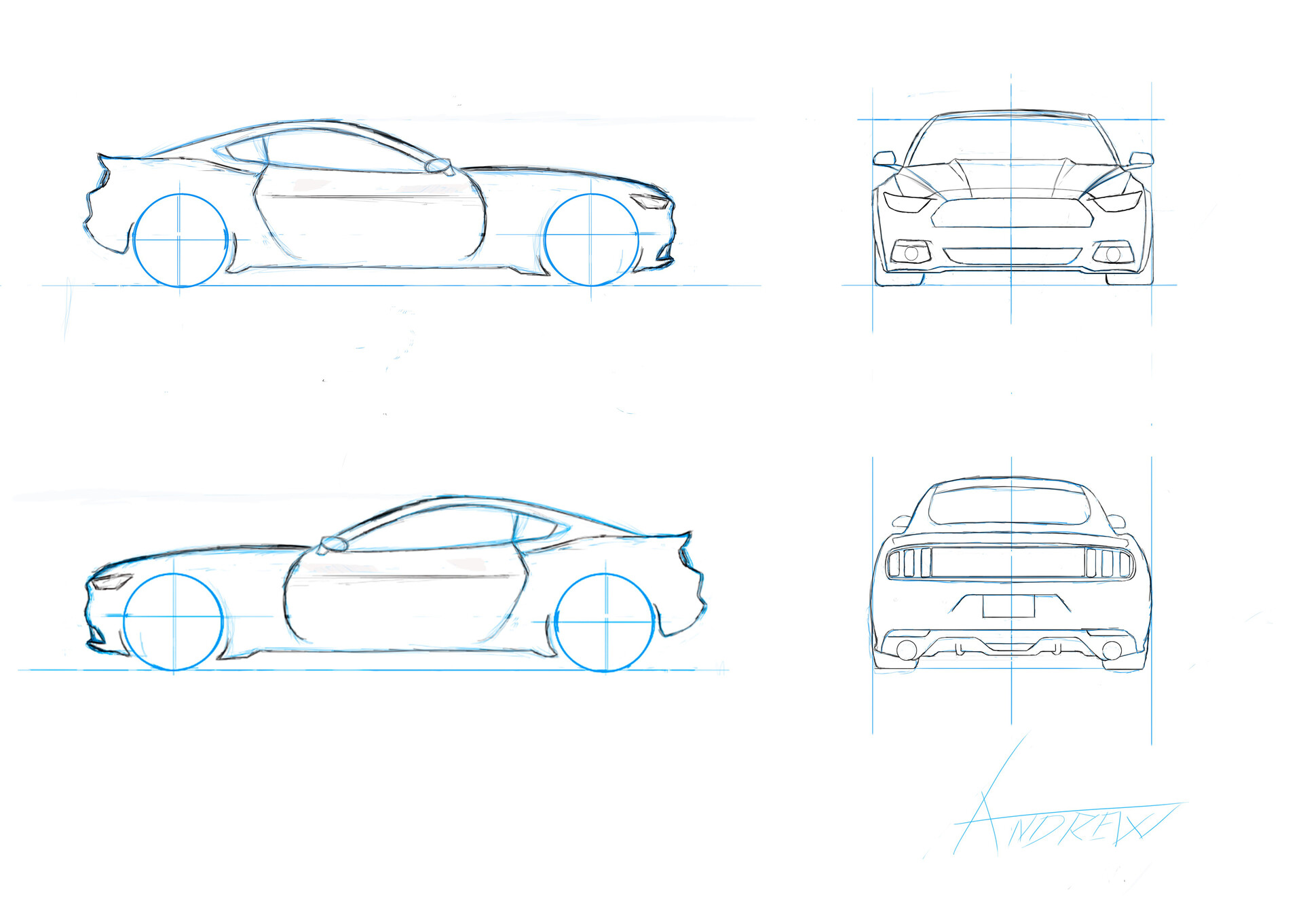 How to Draw a Ford Mustang (with Pictures) - wikiHow