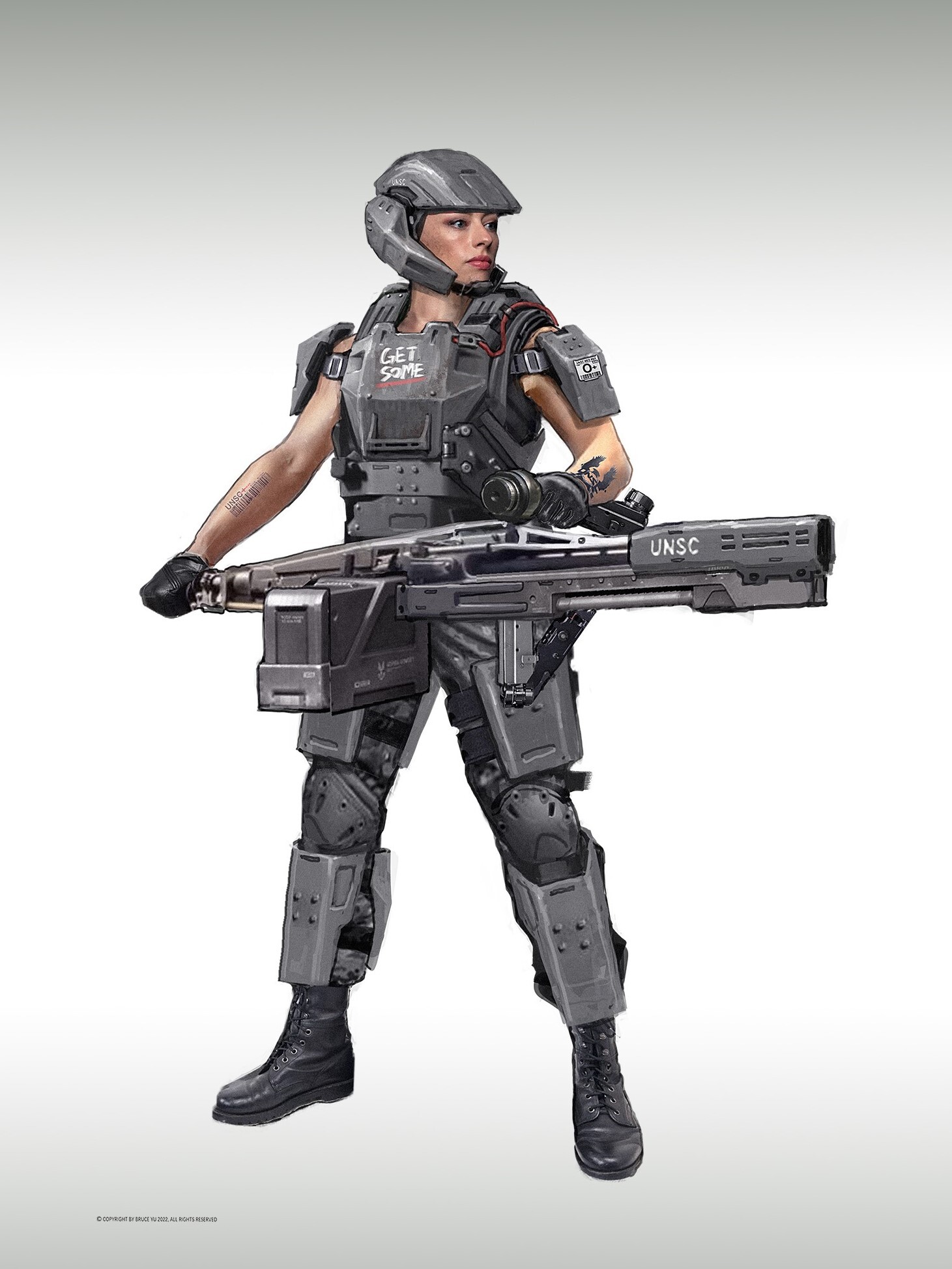 Halo fan art: marine