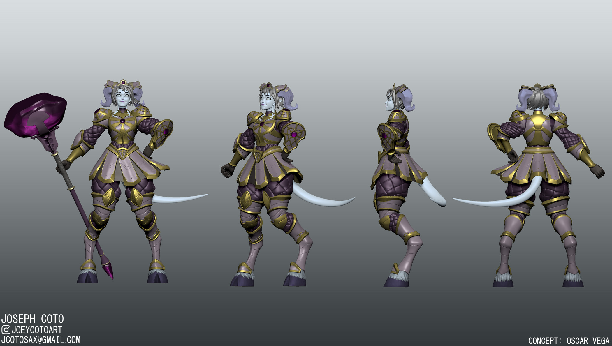 Sculpted in Zbrush
