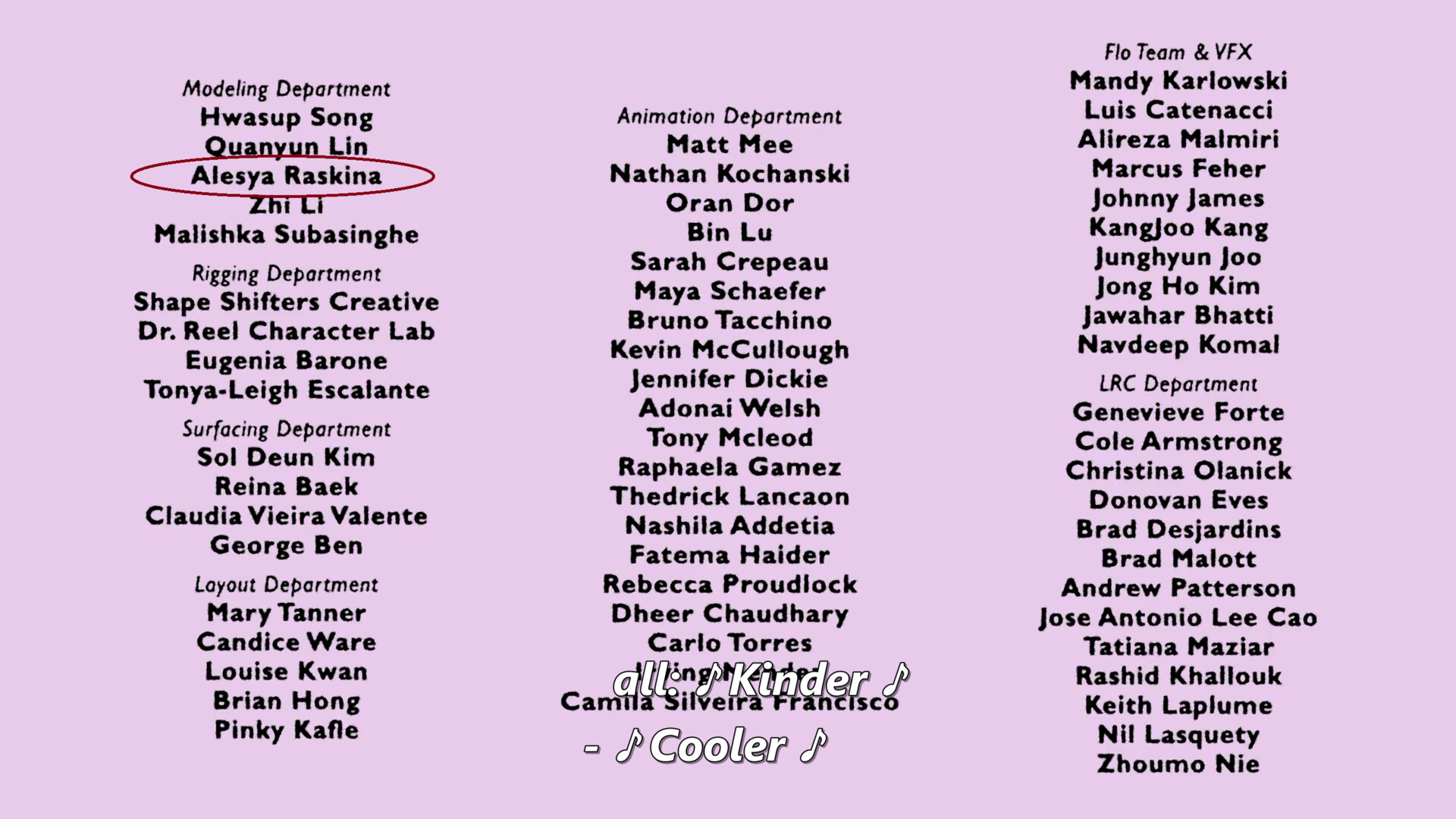 Alesya Raskina - My First HBO Max Movie Credits in 3D Animation Short ...