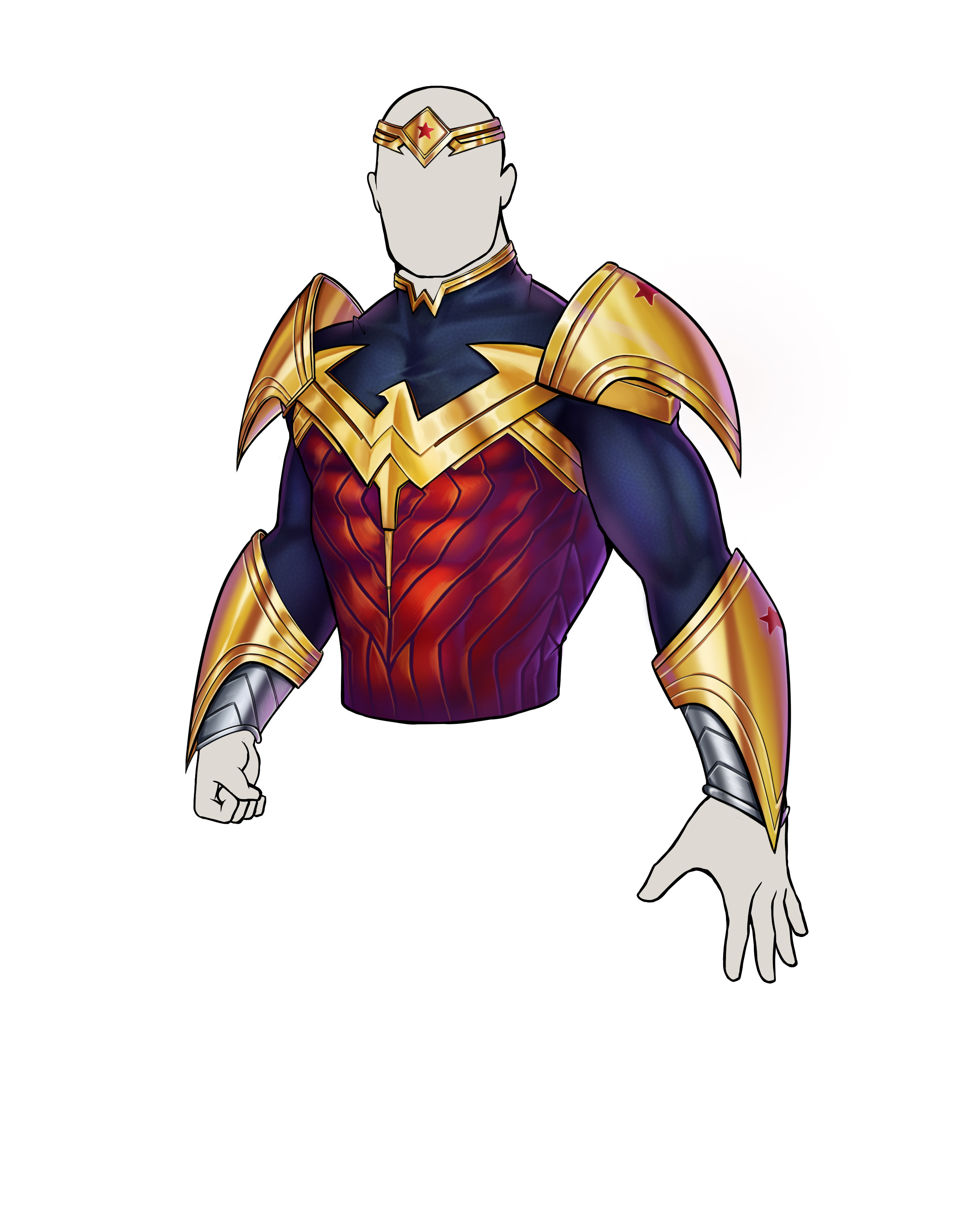 Male torso piece for Wonder Woman