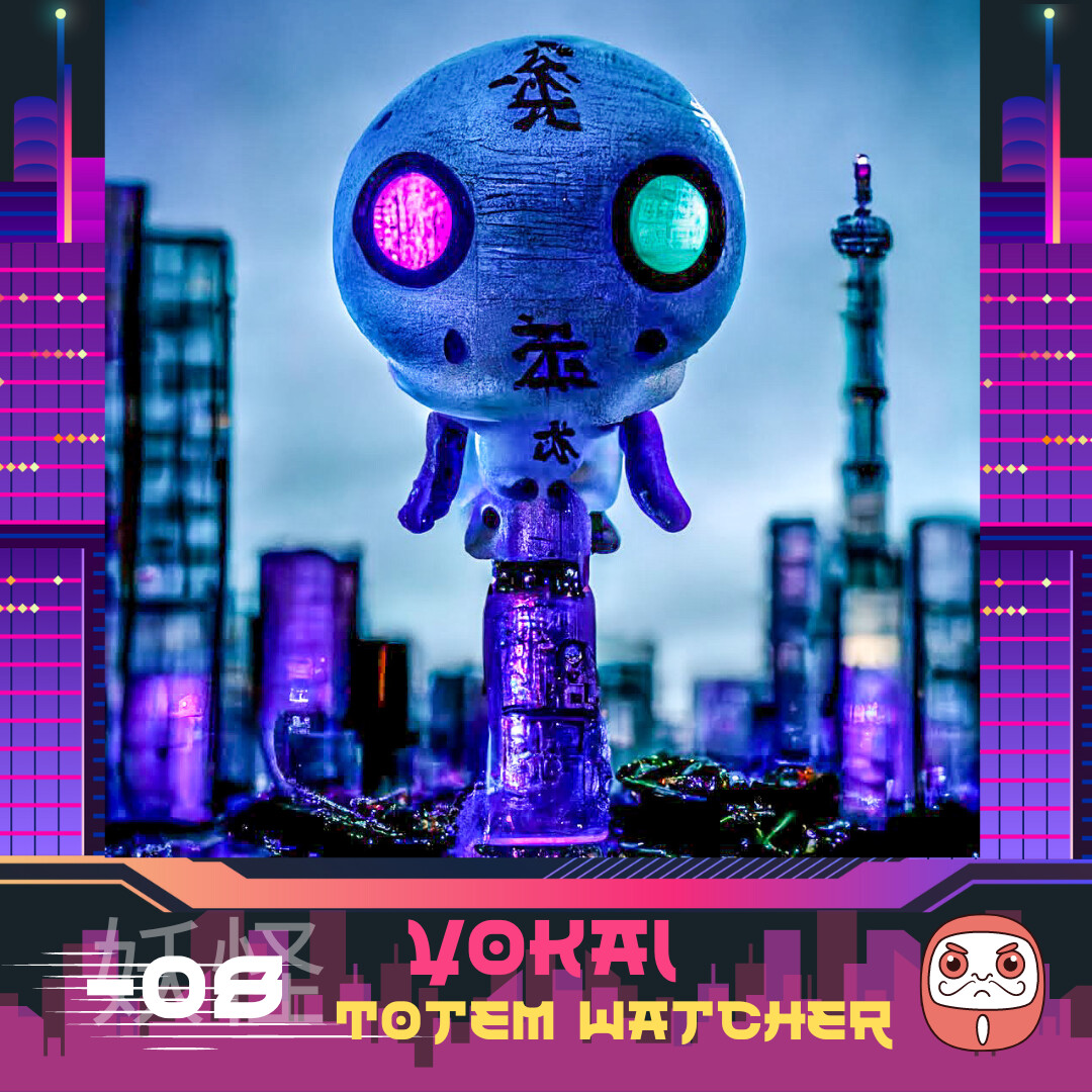 Yokai cyberpunk totem-08