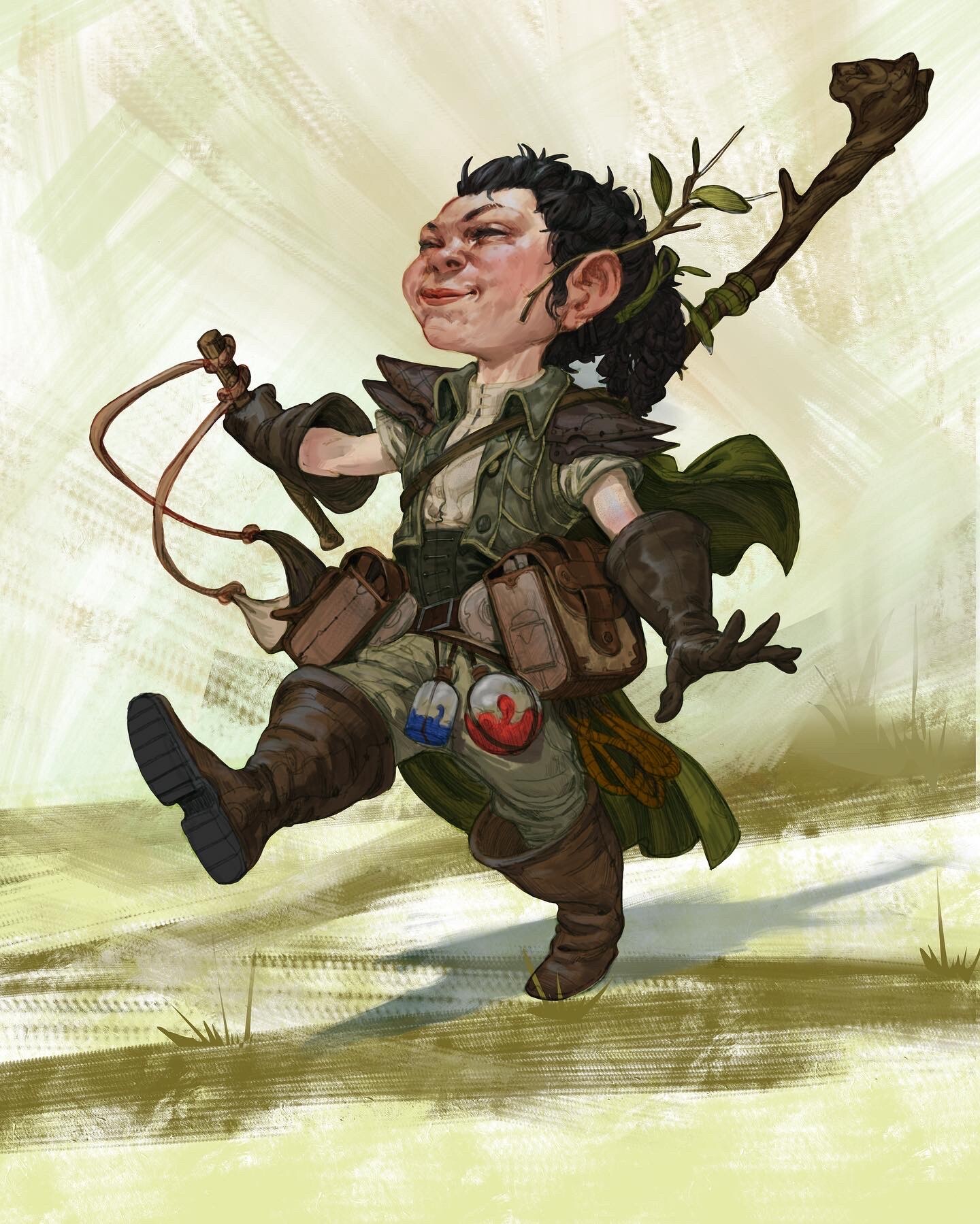ArtStation Esme ! Gnome Druid from a dnd one shot campaign