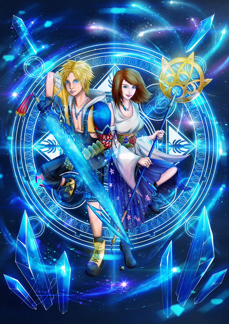 Artstation Tidus And Yuna Final Fantasy X 21st Anniversary