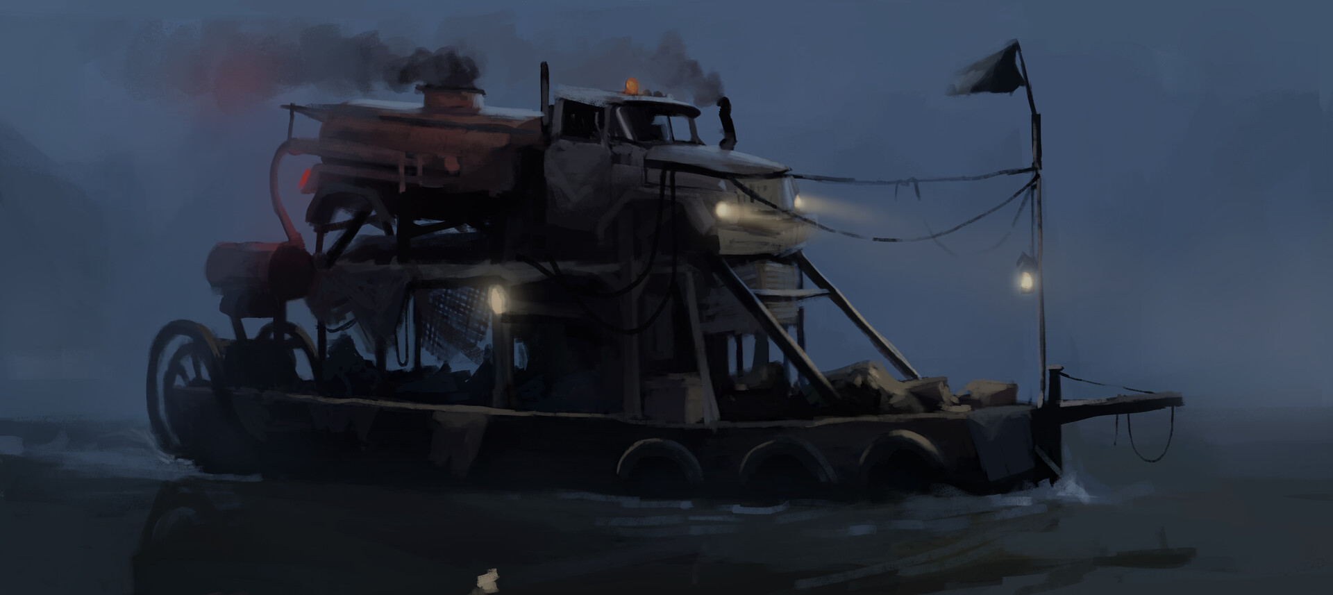 ArtStation - River boat - Concept art