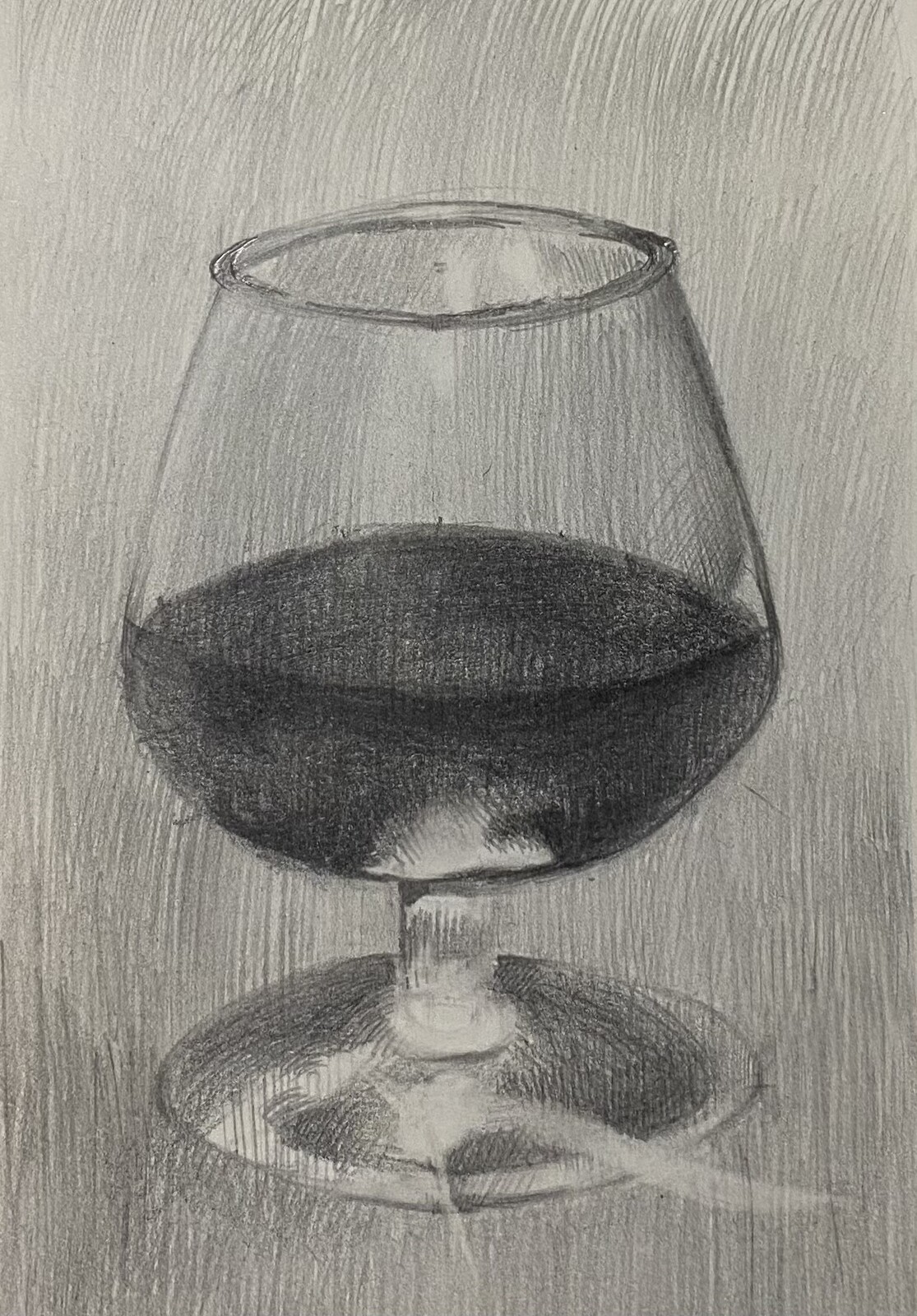 Glass with liquid sketch 