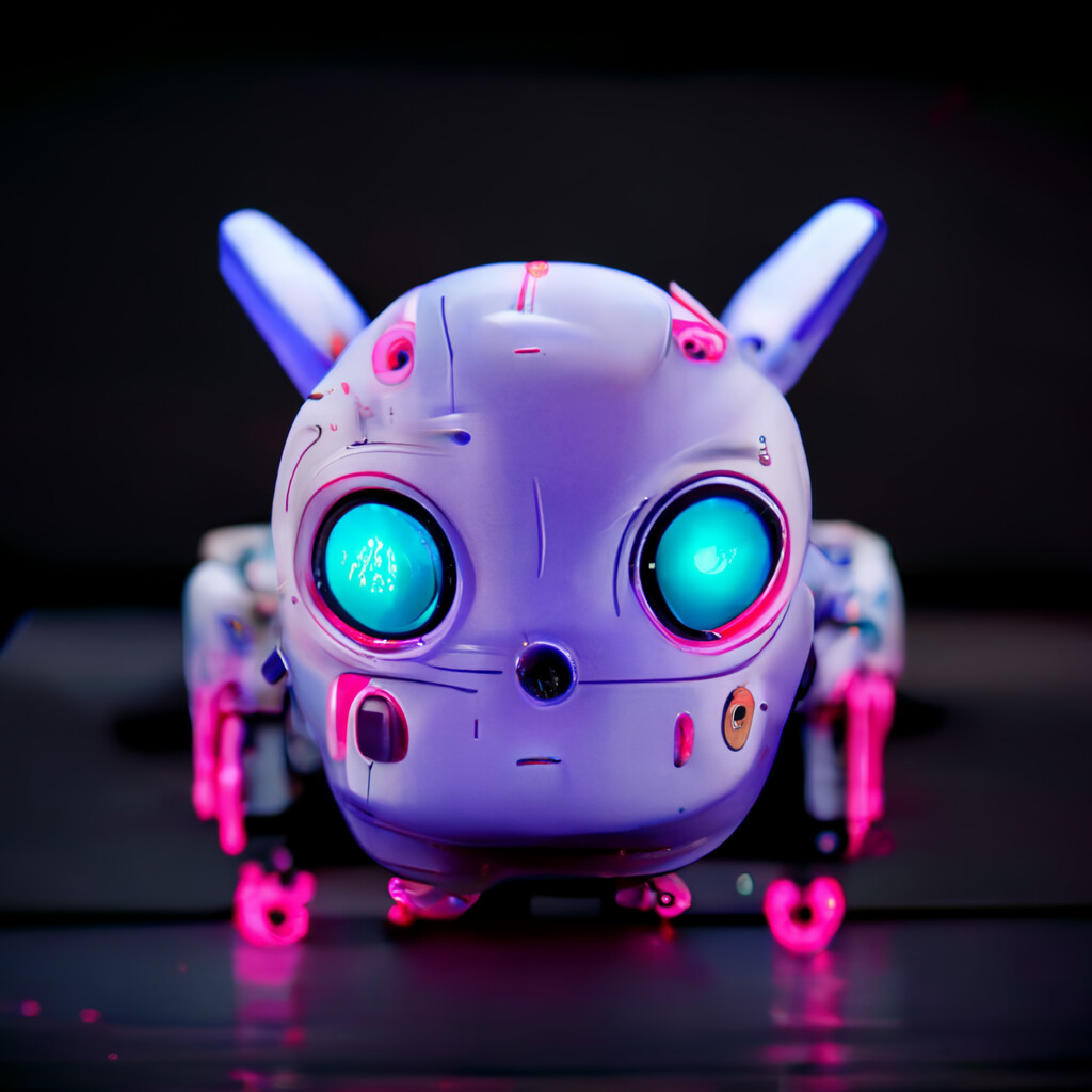 Cybot-simple design and posture connected to its gaming terminal docking station