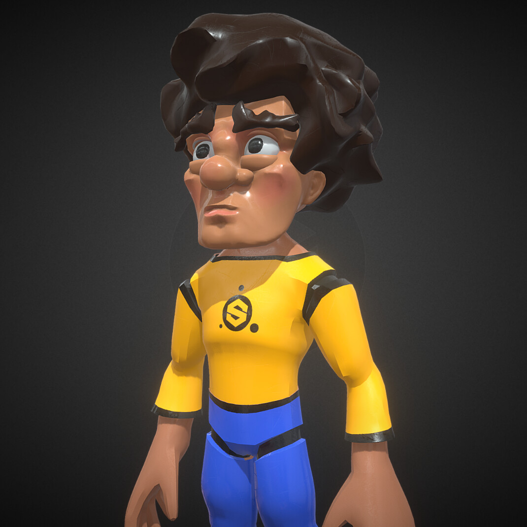 ArtStation Low Poly Action Figure Game Character