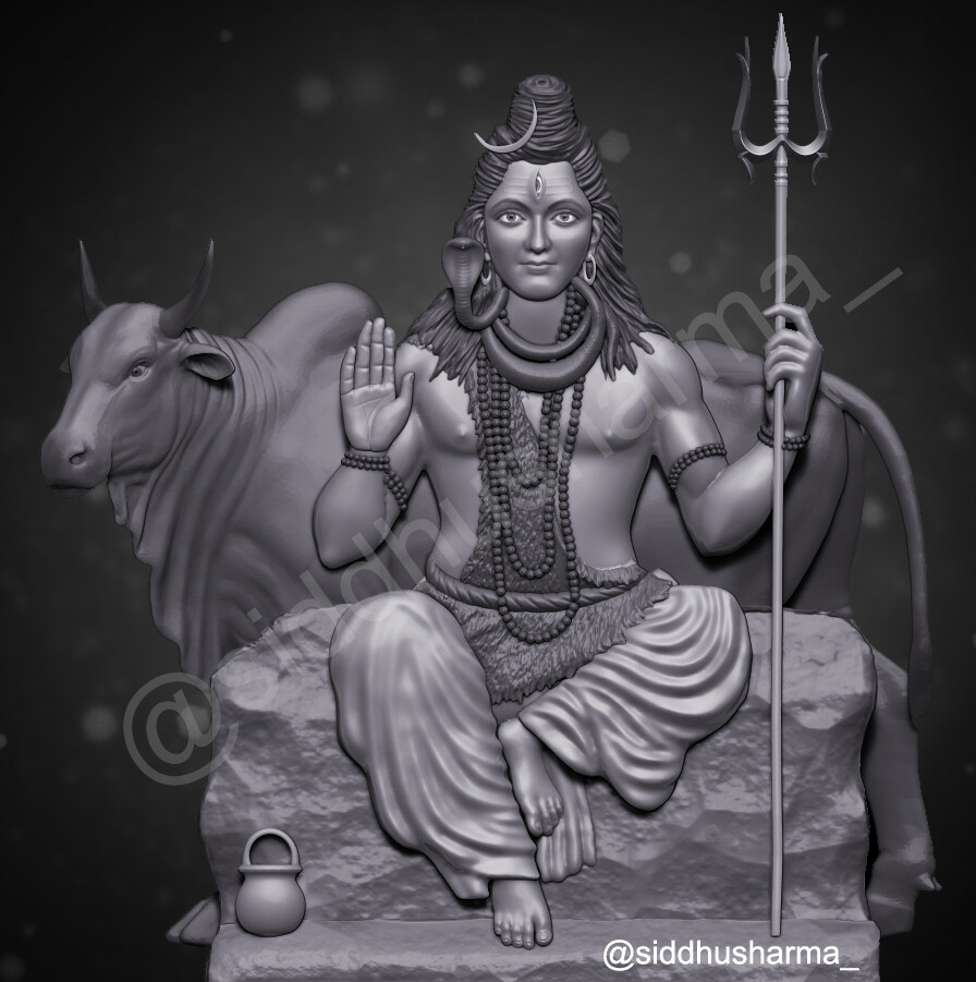 ArtStation - Hindu Lord 'Mahadev' for 3D printing...